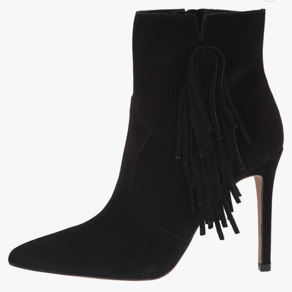 NWB Jessica Simpson Paegye Stiletto Suede Fringe Bootie Size 8.5 🌸 - Picture 3 of 8